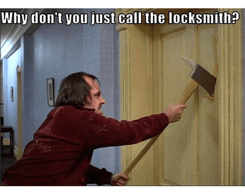 Call a locksmith meme